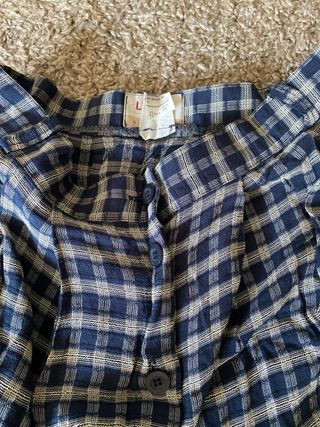 Conjunto a cuadros azul marino