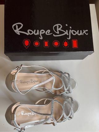 Sandali Rouge Bijoux argento con strass