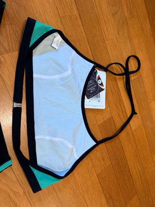 Bikini LORIN sportivo - Turchese e Nero