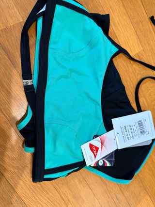 Bikini LORIN sportivo - Turchese e Nero