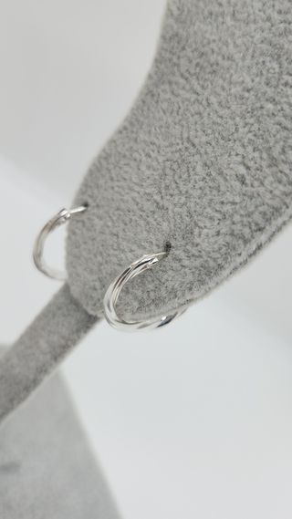 Pendientes aros plata