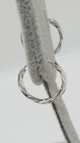 Pendientes aros plata