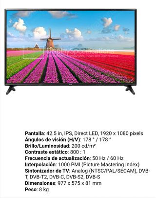 TV LG 43" 43LJ594V - LED IPS