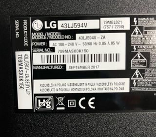 TV LG 43" 43LJ594V - LED IPS