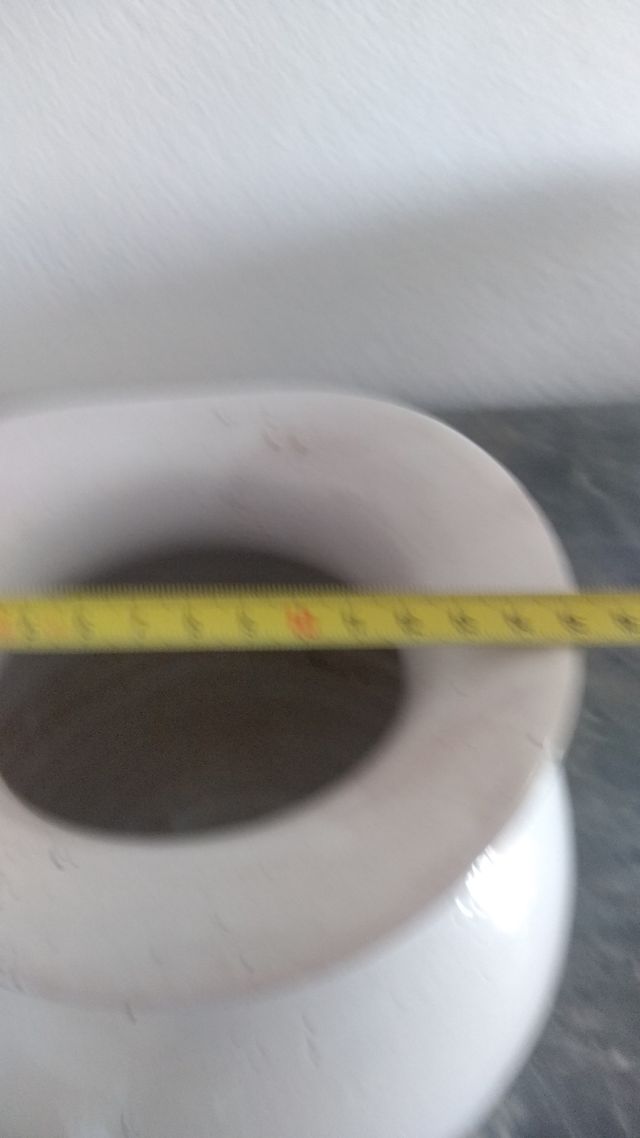 Vaso fiori ceramico bianco