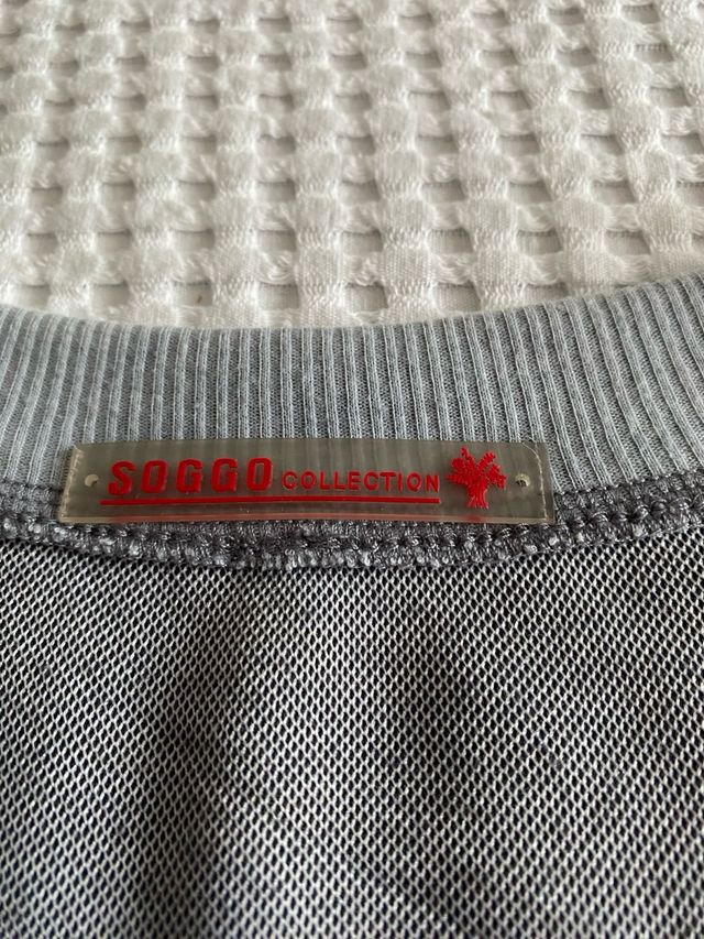 Vestido tipo Desigual gris y azul