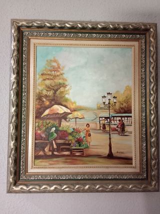 Cuadro al óleo pintado a mano