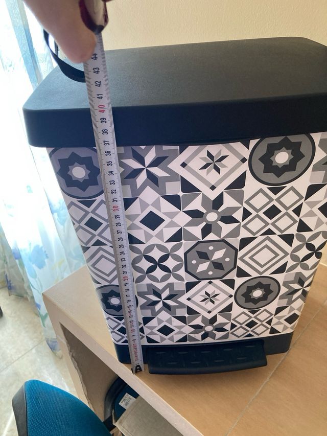 Cubo basura Cubik - Pedal - Gris/Negro