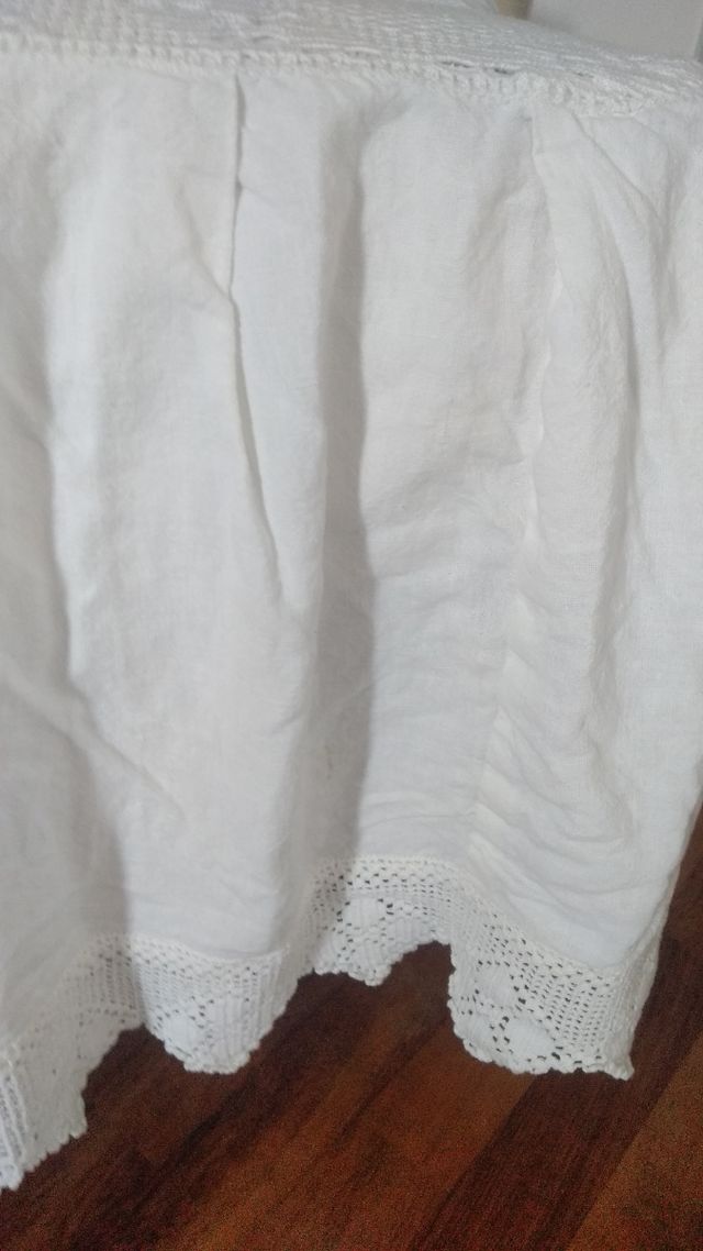 Copriletto cotone ricamato - shabby chic