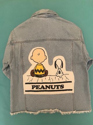 Cazadora Vaquera negra Peanuts talla 8 snoopy