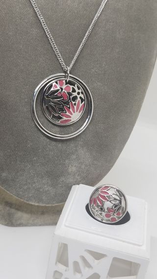 Collar y anillo Miss Sixty - Plata y rosa