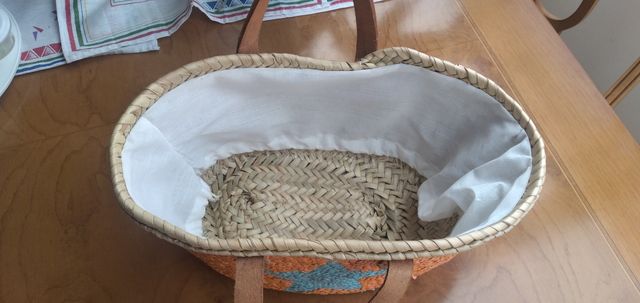 Mini capazo de mano - Bolso rafia