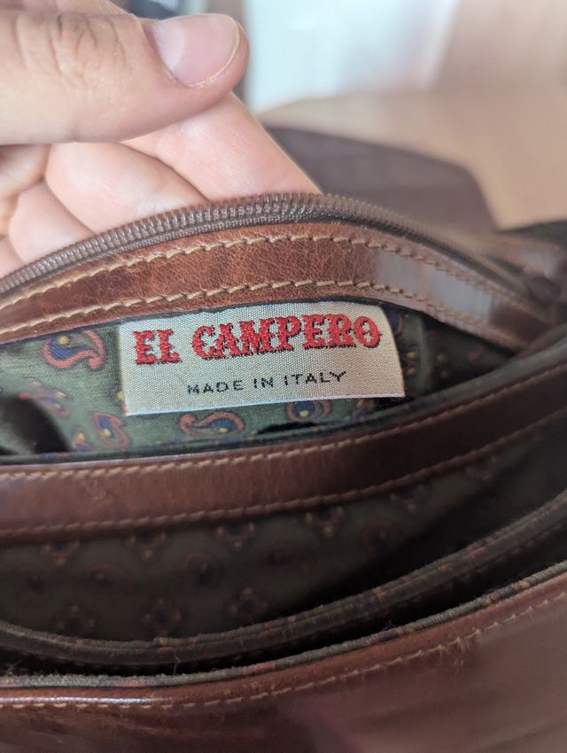 Borsa El Campero vintage marrone