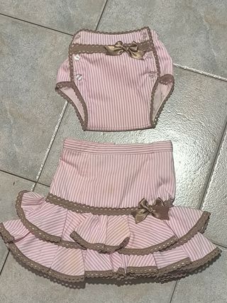 Falda flamenca bebe y ranita hermano a juego