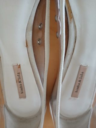Bimba & Lola bailarinas blancas como nuevas