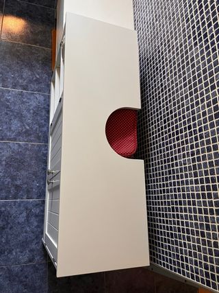 Mueble baño blanco - Armario madera