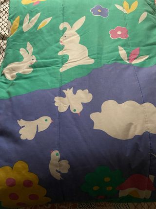 Edredón infantil 90cm - Conejos y pájaros