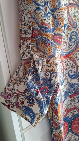 Vestido camisero Zara estampado multicolor