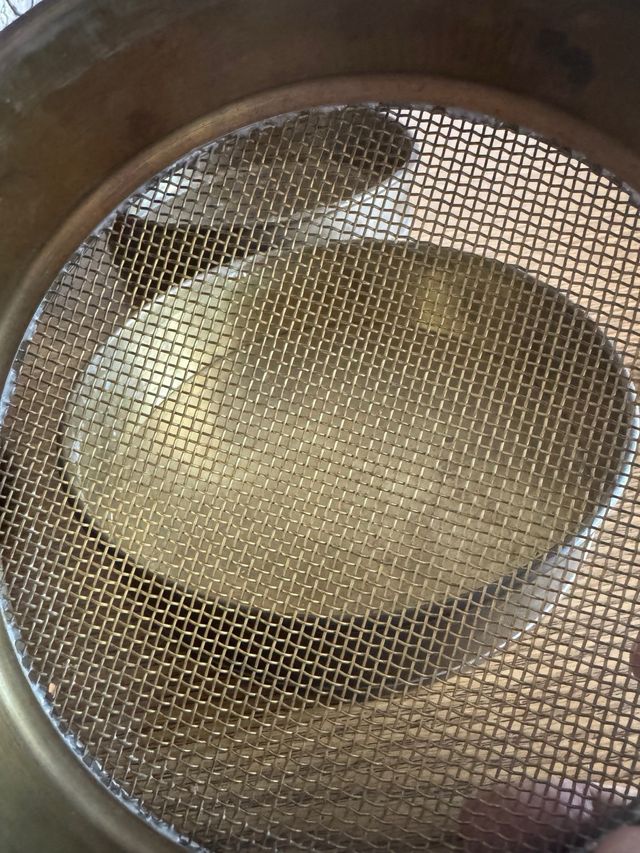 Contenitore scientifico ottone vintage