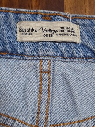 Mini Falda Vaquera Bershka T 38
