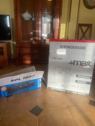 Equipo sonido SPL 1000 + 2 altavoces Wmax