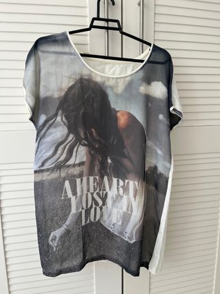 Blusa camiseta holgada - Talla M