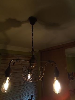 LAMPARA MARRÓN 3 LUCES