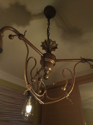 LAMPARA MARRÓN 3 LUCES