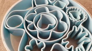 Kit moldes galletas - plástico azul