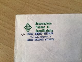 Busta filatelica scout anni '80 viaggiata