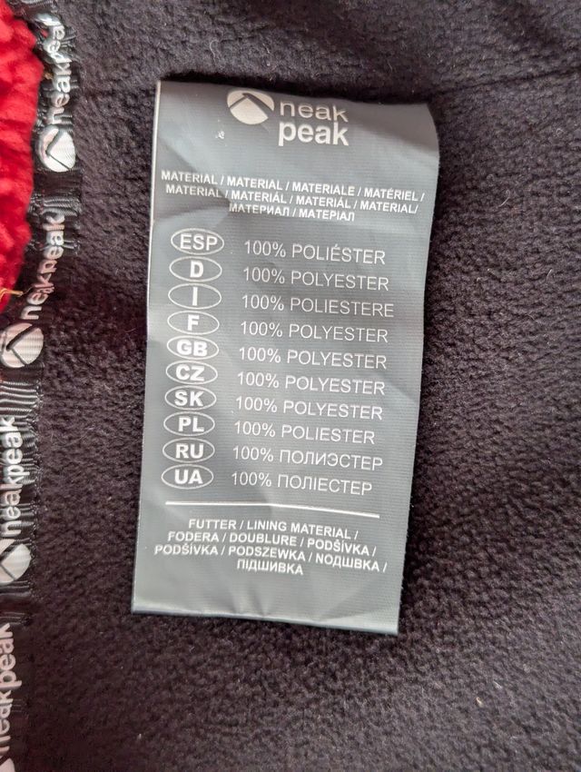 Chaqueta roja Neak Peak niño