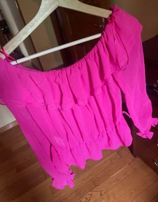 Blusa Zara rosa - Talla S