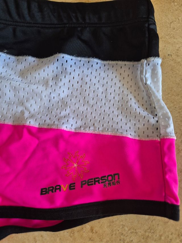 Bañador Brave Person bóxer negro-rosa