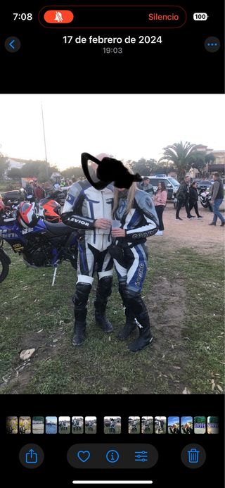 Traje moto cuero Levior L&T