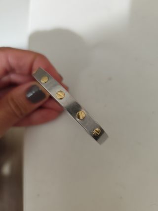 Pulsera acero-oro Cartier