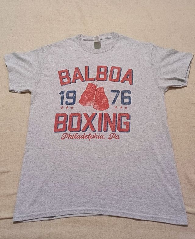 Camiseta Rocky Balboa Boxeo Gris