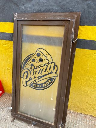 Ventana aluminio marrón 115x63cm