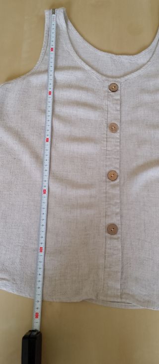 Camisa tirantes beige talla S