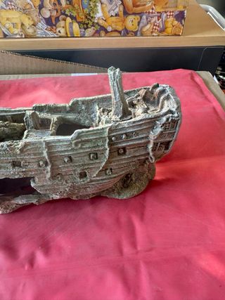 Barco pecio acuario decoración