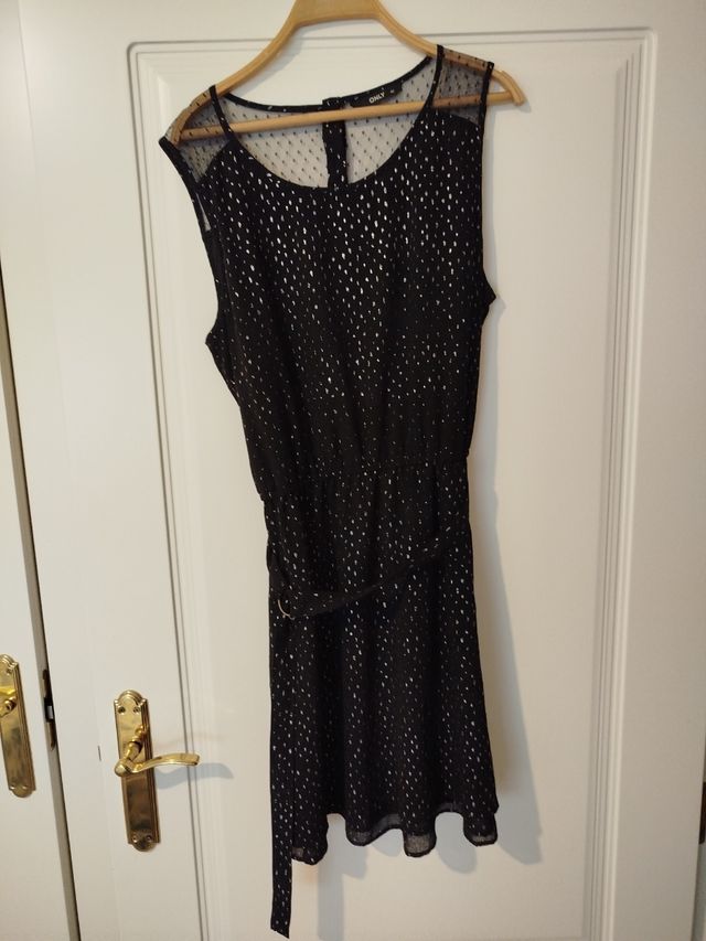 Vestido Only negro XL c/lentejuelas