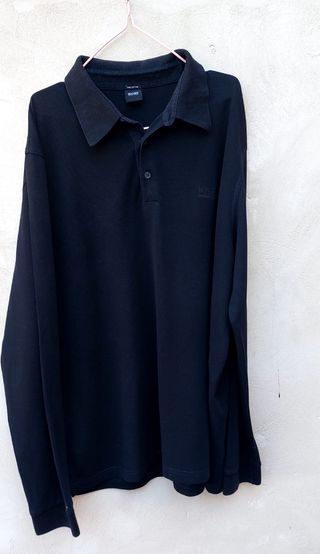 Polo Hugo Boss Negro - Manga Larga