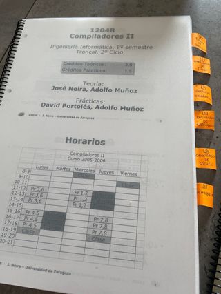 Apuntes Compiladores II. Ingeniería Informática
