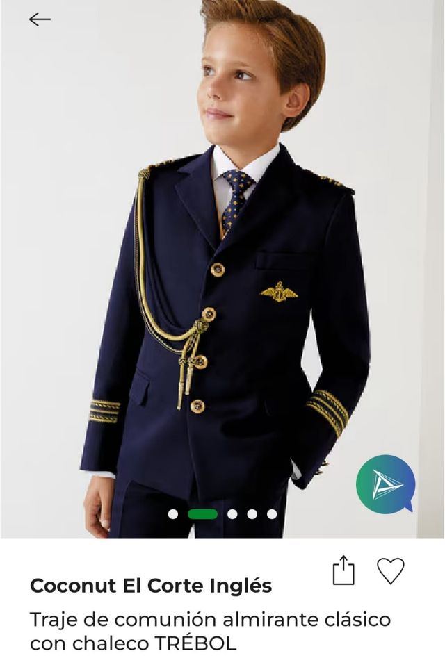 Traje comunión niño Coconut El Corte Inglés de segunda mano por