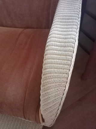 Sillón relax mimbre blanco