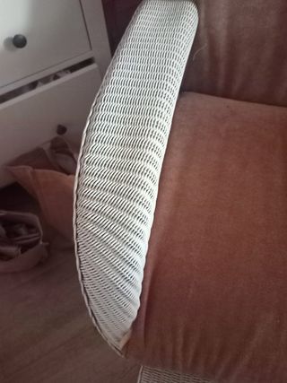 Sillón relax mimbre blanco