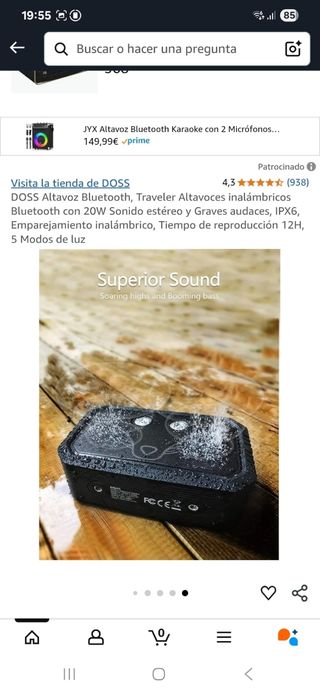 Altavoz Bluetooth DOSS portátil