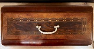 Antigua tapadera deco de máquina de coser Gritzner