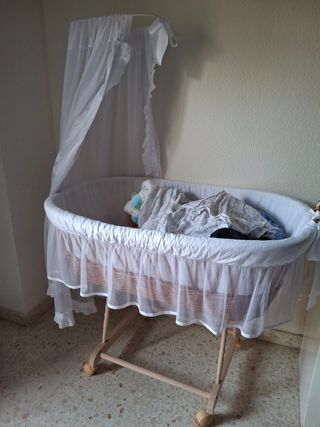 Cuna mimbre moisés bebé