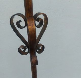 Candelabro forja vintage dorado