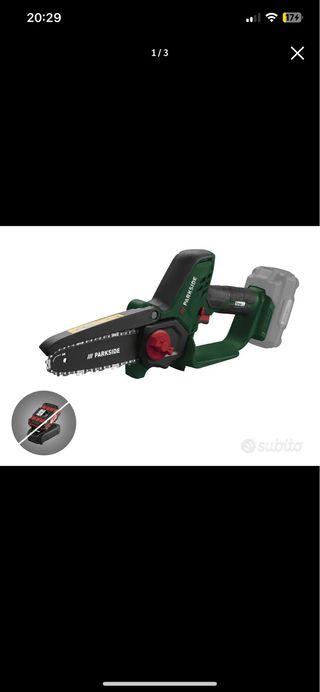 Motosega Parkside 20V: Potature